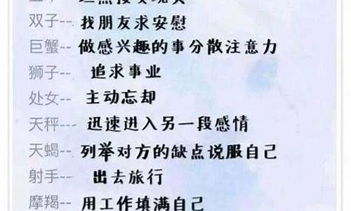 十二星座失恋复活时间_十二星座失恋